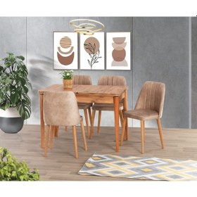 Resim Antik Çam Havuz Mutfak Sandalye Dallas-03 70 110+30 Kelebek Açılabilir Masa Takımı Çam 