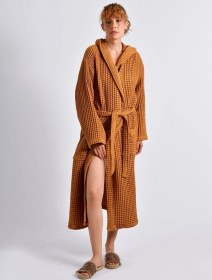 Resim Hardal Waffle Gofre Bornoz Çok Renkli 