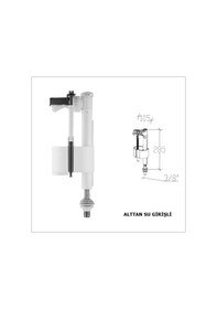 Resim Tema Siamp Rezervuar İç Takım Flatör 93-a Handy Alttan Su Girişli Beyaz 