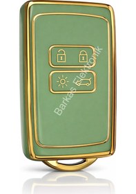 Resim Renault Austral Megane E-tech Clio Megane 4 Captur Kadjar Talisman Anahtar Kılıfı Yeşil Gold 