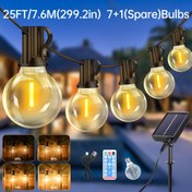 Resim 231.65/320.04/457.2/609.6/929.64 cm güneş enerjili ışık dizileri, çoklu aydınlatma modlarıyla birlikte gelir ve uzaktan kumanda ile ayarlanabilir. Bahçeler, teraslar ve balkonlar gibi dış mekan ortamları için uygundur ve bahçe partileri ve barbeküler için mükemmeldir 