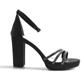 Resim Beety 50.153 Siyah Taşlı Yüksek Topuklu Abiye Kadın Ayakkabı 