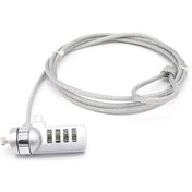 Resim Silver 18 MM 4 Hane Şifreli Laptop Dizüstü Bilgisayar Kilidi Kablo Kilit cin541 