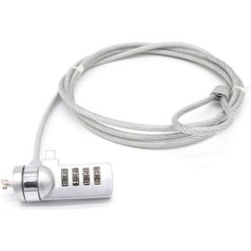 Resim Silver 18 MM 4 Hane Şifreli Laptop Dizüstü Bilgisayar Kilidi Kablo Kilit cin541 