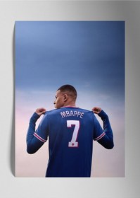 Resim Metal Baskı Parlak Duvar Tablosu - Kylian Mbappe Psg 