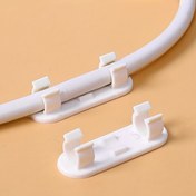 Resim 10 Adet Ayarlanabilir Kablo Klipsi - TV, PC & Ethernet Kabloları için Yapışkanlı Tel Düzenleyiciler - Ev Ofisi için Masa Altı & Duvar Kablo Yönetimi 