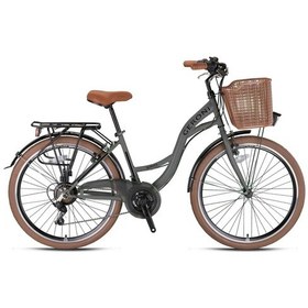 Resim Sırıo - 28" City Bike - 21 Vites - V.b. - Nardo Gri - Siyah - Shimano Gri - Siyah 