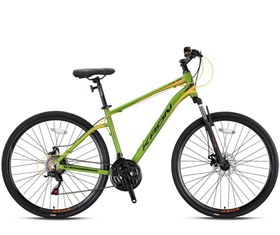 Resim Kron TX75 28 Jant 21 Vites 51 Cm Mekanik Disk Fren Trekking Bisikleti- Mat Haki-Siyah-Turuncu 