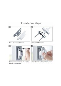 Resim Çelik Halatlı Kilit Pvc Pencere Emniyet Çocuk Güvenlik Kilidi 4a N11.1644 