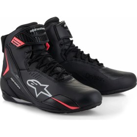 Resim Alpinestars Stella Faster-4 Ds Korumalı Kadın Motosiklet Botu Gri - Kırmızı - Siyah 