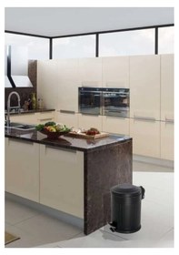 Resim 16 Lt Vintage Pedallı Çöp Kovası Siyah 