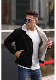 Resim Erkek Kürklü Kot Ceket İçi Kürklü Kot Ceket 