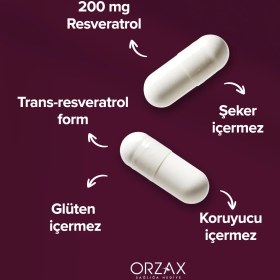 Resim Orzax Ocean Resveratrol 200 mg 30 Kapsül 