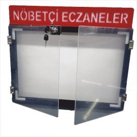 Resim Nöbetçi Eczane Büyük Boy Hazır Pano Işıklı LED Pano Akülü Şarjlı 