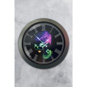 Resim Bahat Salon Ofis Duvar Saati Gri Metal Çerçeve 36 cm 
