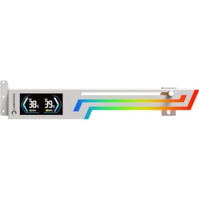 Resim Gamepower Heatsync Argb Lcd Ekran Kartı Tutucu Beyaz 