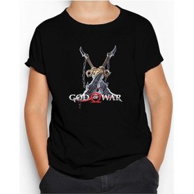 Resim God Of War Kratos Kılıçları Siyah Çocuk Tişört Siyah 