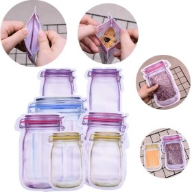 Resim Hereveoyuncak 10 Adet Kavanoz Görünümlü Kilitli Poşeti Çıtçıtlı + Biberon ve Şişe Temizleme Fırçası - 2li Set U1W8 