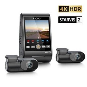 Resim Viofo A229 Pro 3 Kameralı Ön İç Arka 4K-2K-1080p HDR Sony Starvis 2 Wi-Fi GPS’li Araç Kamerası 