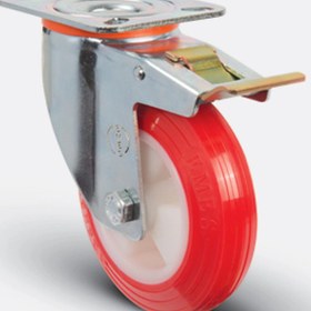 Resim Emes EM 01 ZKP 125 F Döner Tablalı Frenli Teker 125x37,5 mm 160 Kg 