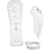 Resim Homyl Jest Denetleyicisi ve Ninchuck Joystick Combo Nintendo Wii Wii U Beyaz 