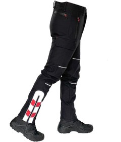Resim Ysf WorkWear İş Market Kışlık Siyah Içi Polarlı Unisex Softshell Motorcu Pantolonu 