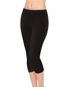 Resim 2102 Modal Elastan Kapri Tayt Tekli SiYAH 