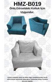Resim Akbal Home İtalyan Nubuk HMZ-B019 Kalıp Berjer Koltuk Örtüsü 