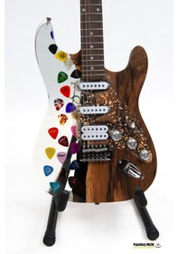 Resim Elektro Gitar Custom Epoksi & Yıllanmış Ağaç Kişiye Özel Nordic Grey 