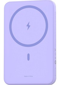 Resim Yoobao Lq-w5 Pd 20w Taşınabilir Şarj Cihazı Ultra-ince 5000mah Kablosuz Manyetik Güç Bankası Mor 
