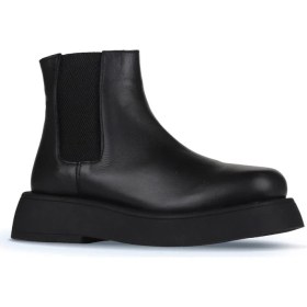 Resim Bueno Shoes Siyah Deri Kadın Düz Bot 01WZ6403 01WZ6403 