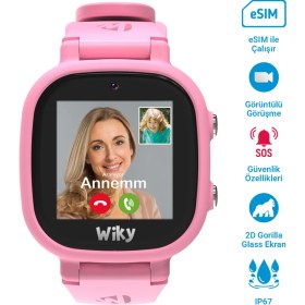 Resim Wiky Watch 5e E-Sim Kartlı Akıllı Çocuk Saati - Görüntülü ve Sesli Arama, Sesli Mesajlaşma, Gps, Sos, Güvenli Alan, Güvenli Liste, Konum Takibi (E-Sim'li) (Tüm Operatörler E-Sim) - Pembe 