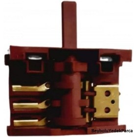 Resim Luxell Uyumlu 3+2 Fırın Şalteri , Fırın Komutatör Kademe Anahtarı 4 Konum + Off 