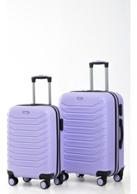 Resim Yefa Pp Polipropilen Kırılmaz Kabin & Orta & Büyük Ve Makyaj Boy 4'lü Valiz Seti Lila 