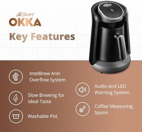 Resim Arzum Okka Minio Türk Kahvesi Makinesi, 4 Fincan Kapasiteli, Taşma Önleyici Sistem, 480 W, Krom 