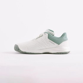 Resim Decathlon Artengo Çocuk Bağcıklı Tenis Ayakkabısı - Beyaz/Kil Rengi - Erkek Çocuk İçin Hafif ve Esnek Kauçuk Taban 