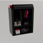 Resim Eko Çelik Profilli Askılı Portatif Bez Dolap Gardırop Siyah 