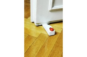 Resim Çanak Sepeti 2'li Ahşap Kapı Altığı Altı Stoperi Beyazuğurböceği 