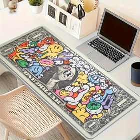 Resim 1 adet Sanat Dolar Tasarımı Fare Ped - Canlı Karikatür Para İllüstrasyonları, Diatom Çamuru Kaymaz Masa Matı Ofis ve Oyun için, Dayanıklı Dikdörtgen Fare Ped Renkli Para Sanatı ile, Eğlenceli Masa Dekoru, Masa Pedleri, Masa Matı Kiti, Fare Matı, Fare Ped Para Pc Xxl, Bulldozer Fare, Oyun Fare Ped, Oyun Aksesuarı, Ofis Masa Aksesuarı 