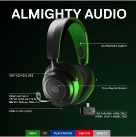 Resim Steelseries Arctis Nova 7X Kablosuz Xbox Kulaklığı 