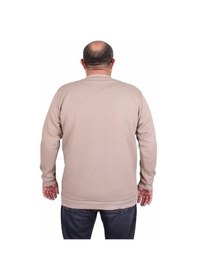 Resim Starbattal Erkek Büyük Beden Sıfır Yaka Sweat Twenty 24200 Bej Bej 