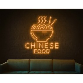 Resim BİZ BU İŞİN KEYİF KISMINDAYIZ CHINESE FOOD Yazılı ve Şekilli Neon Tabela 