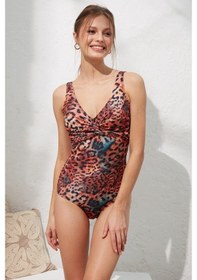 Resim Pierre Cardin 221132 Leopar Desen Göğüs Toparlayıcı Balenli Mayo 
