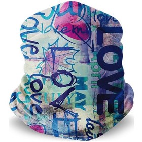 Resim Musclecloth Çok Amaçlı Boyunluk Love Çok Renkli 