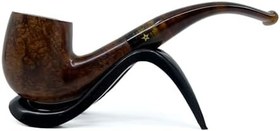 Resim Şahin Sarı Yıldız Bent Apple 9 mm Filtreli Ebonit Saplı Pipo X-160 237194 
