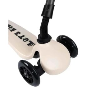 Resim Let's Be Child Let's Ride 3 Tekerlekli Katlanabilir Işıklı Scooter Bej 