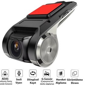 Resim Ally Full Hd Mini Araç İçi Kamera Geniş Açı, Gece Görüşlü, Döngüsel Kayıt, Kompakt Dash Cam 