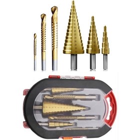 Resim 6 Parça Kademeli Matkap Ucu Sac Delme Seti Özel Kutulu 