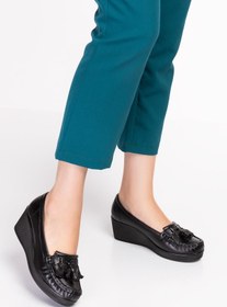 Resim ARTI ARTI AYAKKABI Artı-artı014-14129 Hakiki Deri Ortopedik Kadın Platform Topuk Ayakkabı 