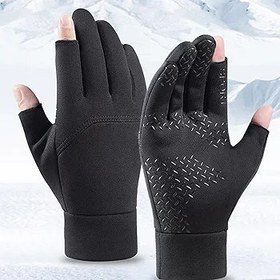Resim Uhngw Erkekler İçin Isıtmalı Eldivenler - Elektrikli Binicilik Eldivenleri,USB Şarj Edilebilir İki Parmak Dokunmatik Ekran Bisiklet Eldiveni,Kış Motosiklet İş Kayak Avcılık İçin 